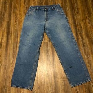 Carhartt Jeans Men's 36x34 Baggy Utility Relaxed Straight Leg Denim